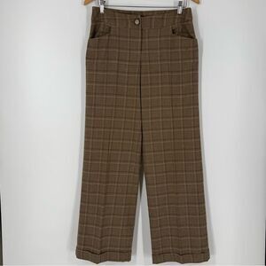 White House Black Market Brown Plaid Pants